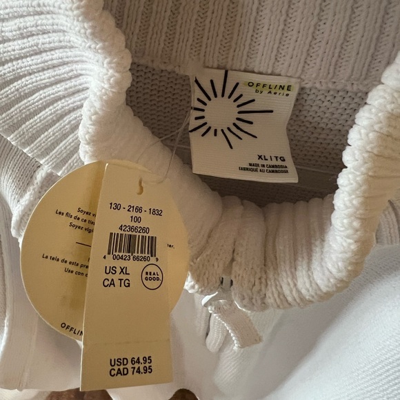 Aerie White Cowl Neck Sweater - Picture 4 of 4